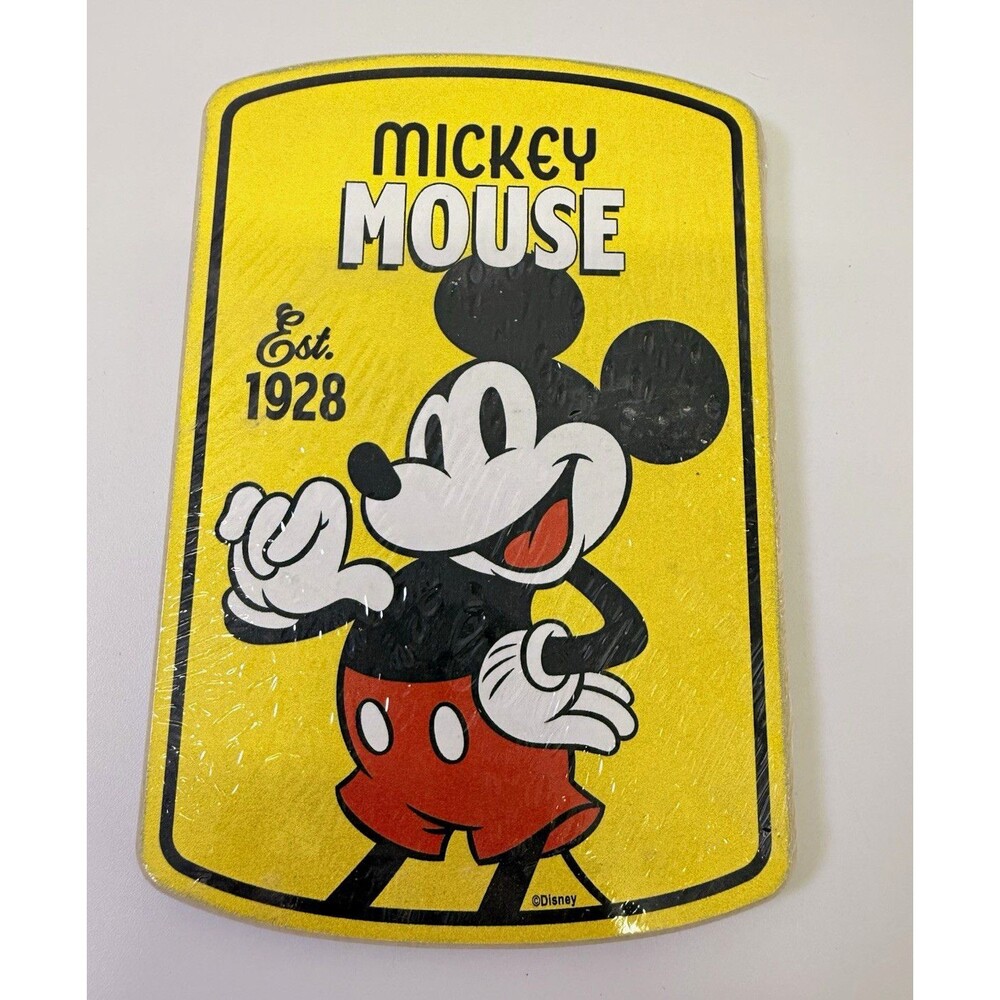 Open Road Brands Disney Mickey Mouse Est. 1928 Hanging Wall Sign w/ Twine